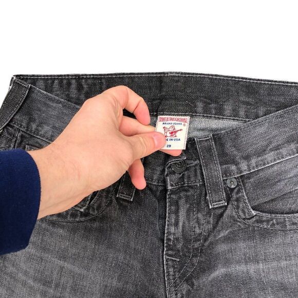 TRUE Religion Jeans Size 28 RICKY Gray Gemstone - Picture 5 of 7